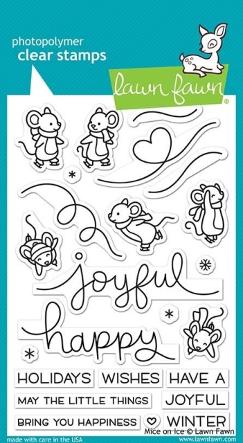 Lawn Fawn Clear Stamp Transparenter Stempel Mice on Ice