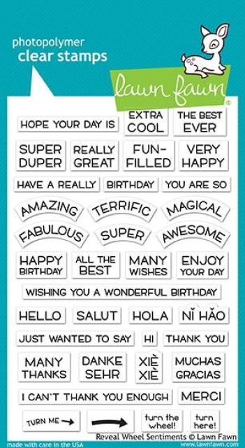Lawn Fawn Clear Stamps Reveal Wheel Sentiment Stamps