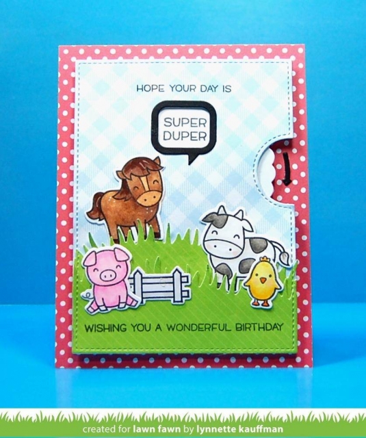 Lawn Fawn Clear Stamps Reveal Wheel Sentiment Stamps