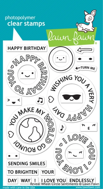 Lawn Fawn Clear Stamps Reveal Wheel Circle Sentiment Stamps