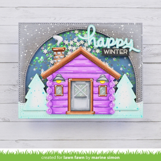 Lawn Fawn Build-A-Cabin Lawn Cuts