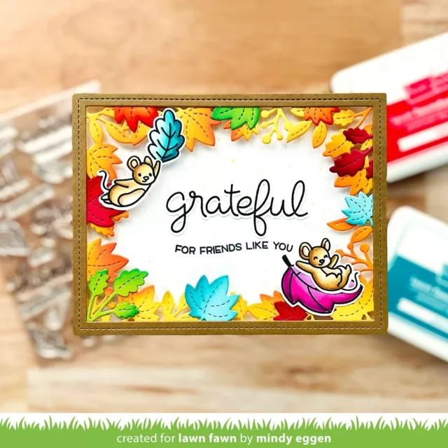 Lawn Fawn Backdrop Dies Fall Leaves