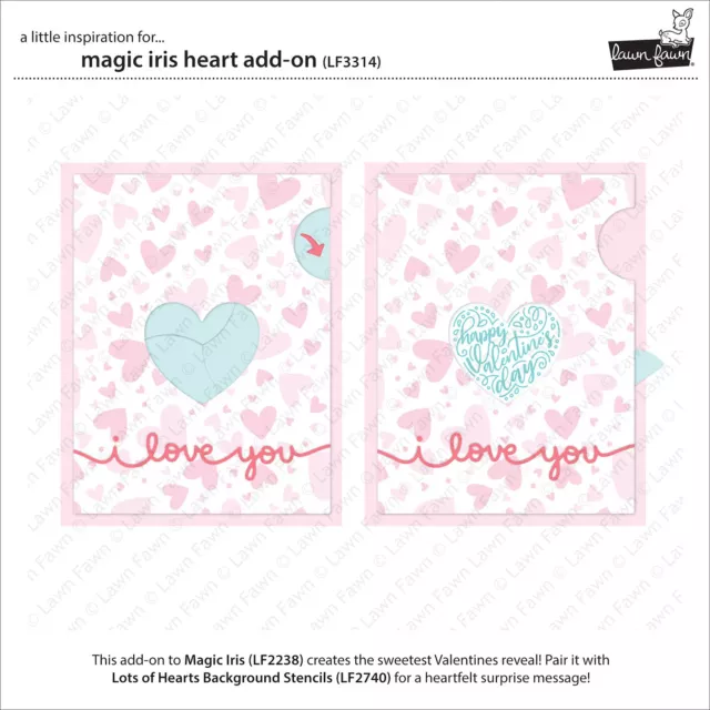 Lawn Fawn Magic Iris Add-On Dies Lawn Cuts Heart