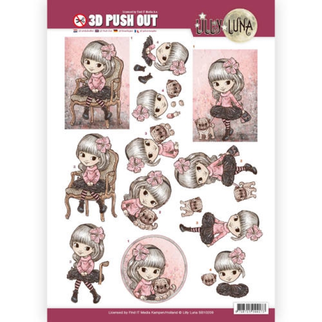 Yvonne Creations Stanzbogen Lilly Luna Beautiful in Pink