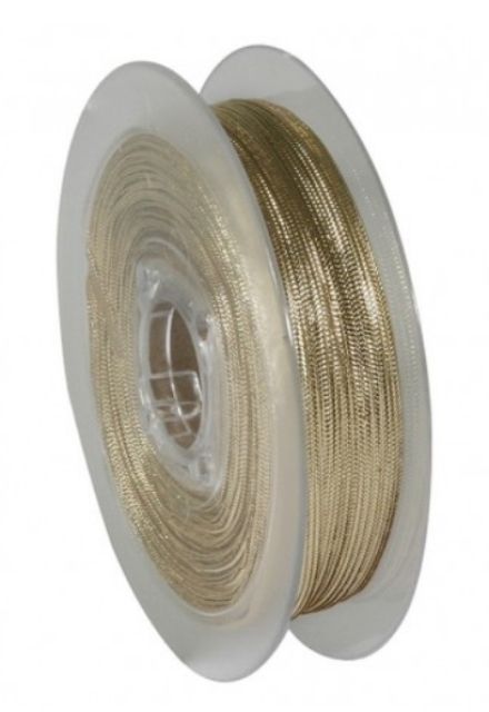 Metall Litze 4 mm breit pro Meter gold