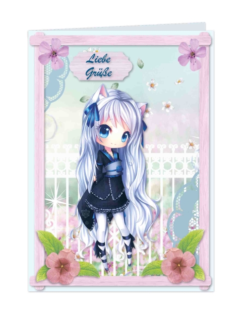 Reddy Cards Grußkartenset Manga Teens