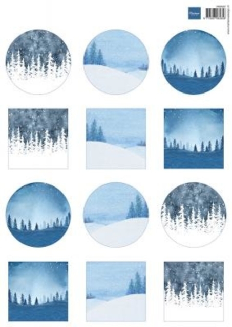 Marianne Design A4 Papier Sheet Winter Landscapes Mini's