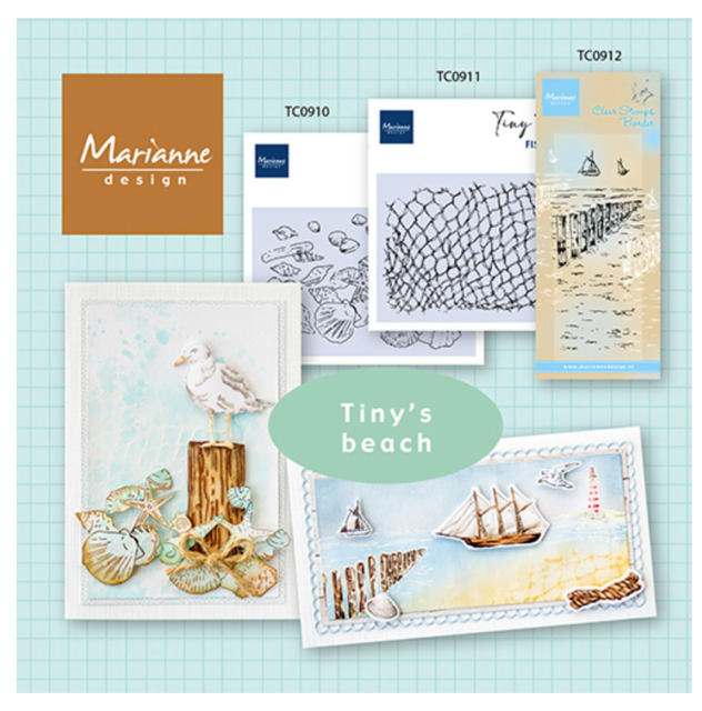 Marianne Design Clear Stamps Transparente Stempel Tiny's Border Beach Poles