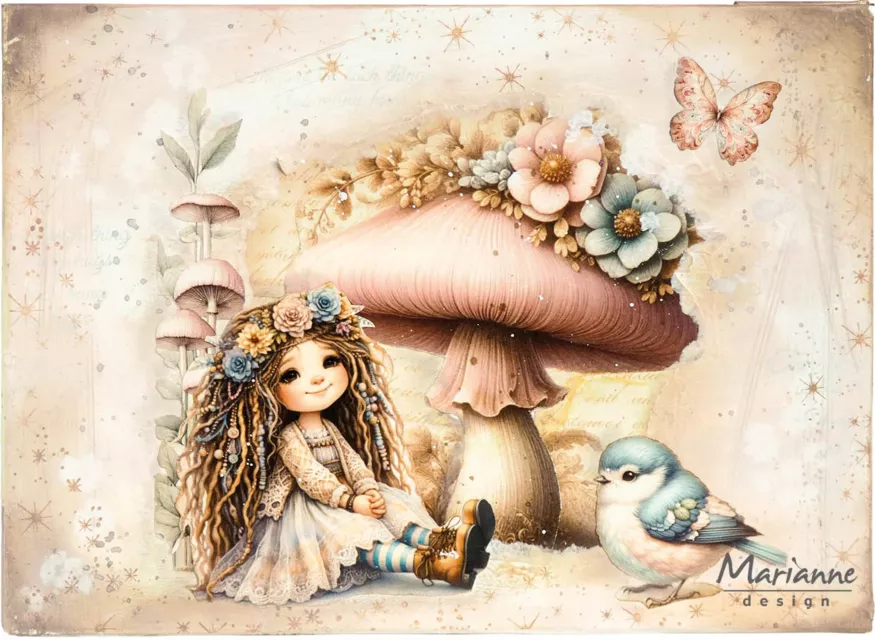 Marianne Design Decoupage Sheet A4 Dreamy Spring by Fairybells