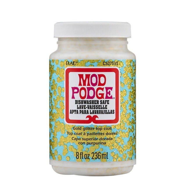 Mod Podge Dishwasher-safe Gold Glitter Top Coat 236 ml