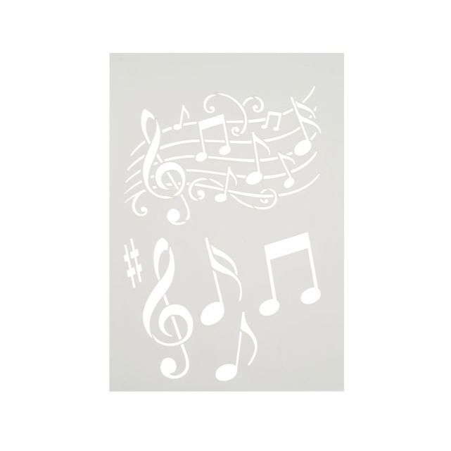 Stencil Schablone A4 6-teilig Musik