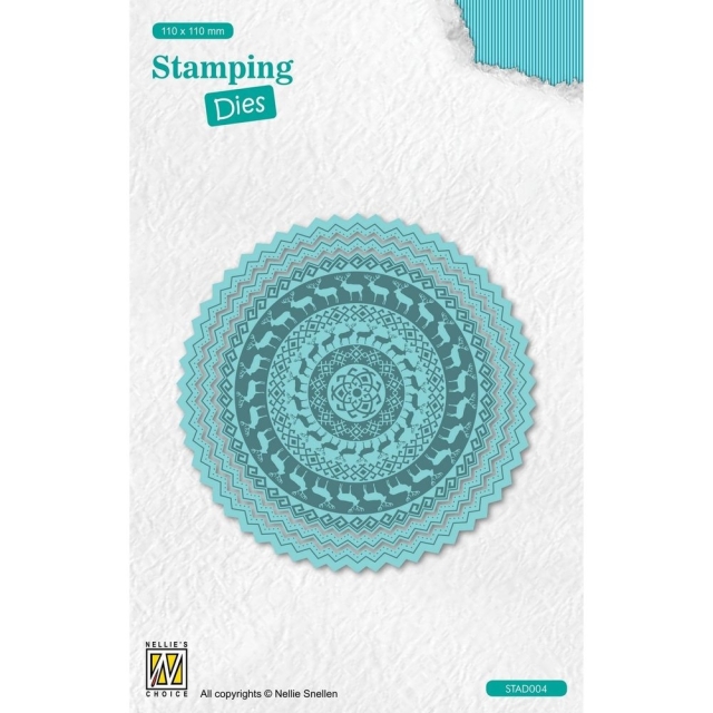 Nellie Snellen Stamping Dies Round Reindeer
