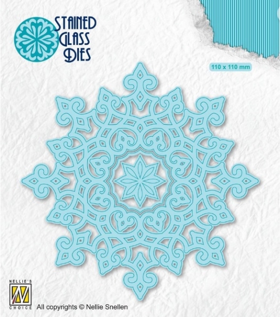 Nellie Snellen Stained Glass Dies Mandala French Lily