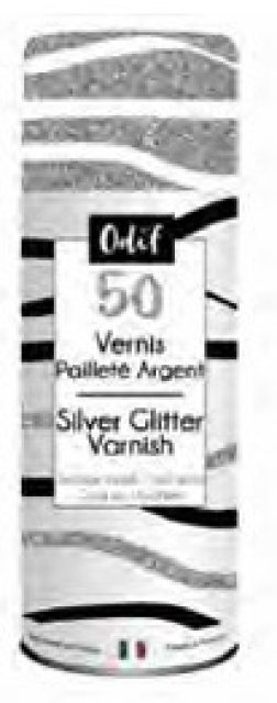Odif Colour Farbe 125 ml Glitter Varnish 50 Silver