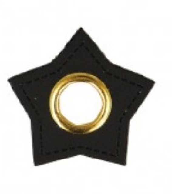 Ösen Patch 4 Stück Stern schwarz
