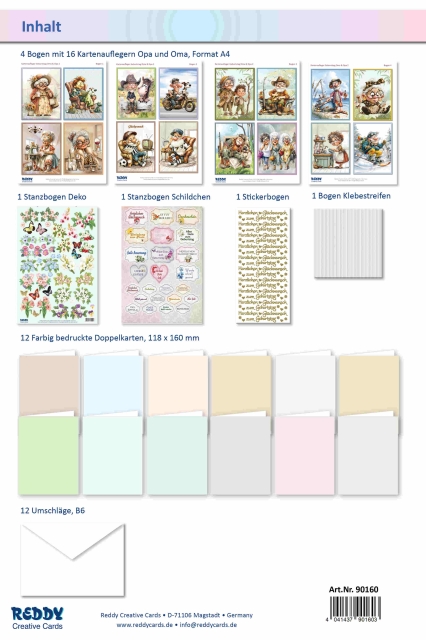 Reddy Cards Bastelset Geburtstag Oma & Opa 2