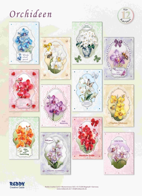 Reddy Cards Bastelset Orchideen