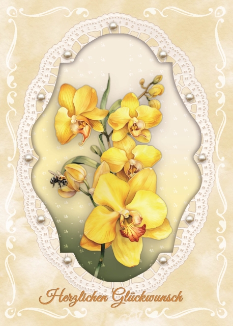 Reddy Cards Bastelset Orchideen