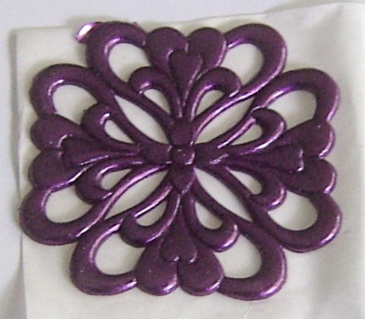Wachs Ornament aubergine