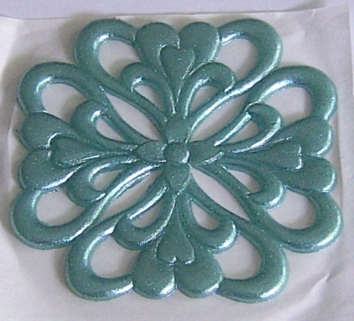 Wachs Ornament petrol