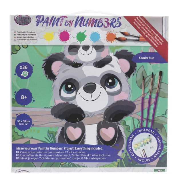 Craft Buddy PBN-3030-22 Painting by Numbers Framed Kit Malen nach Zahlen Koalas Day