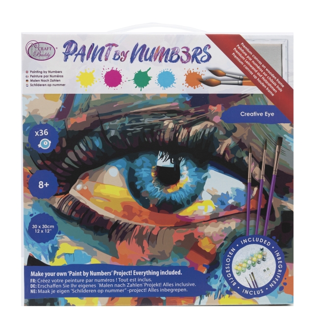 Craft Buddy PBN-3030-18 Painting by Numbers Framed Kit Malen nach Zahlen Creative Eye