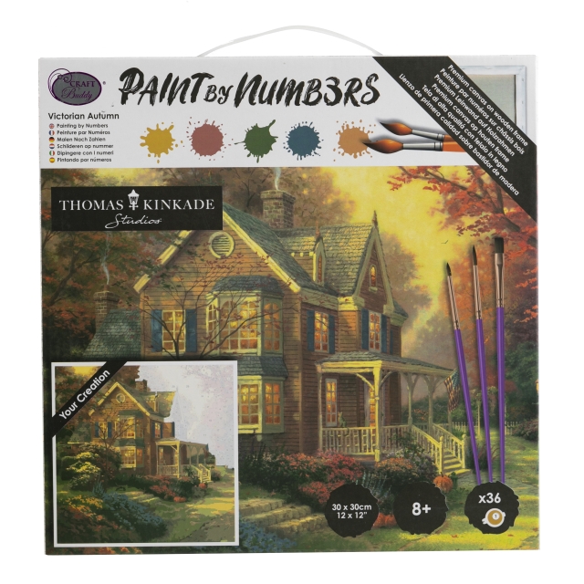 Craft Buddy PBN-TK3030-60 Painting by Numbers Framed Kit Malen nach Zahlen Victorian Autumn