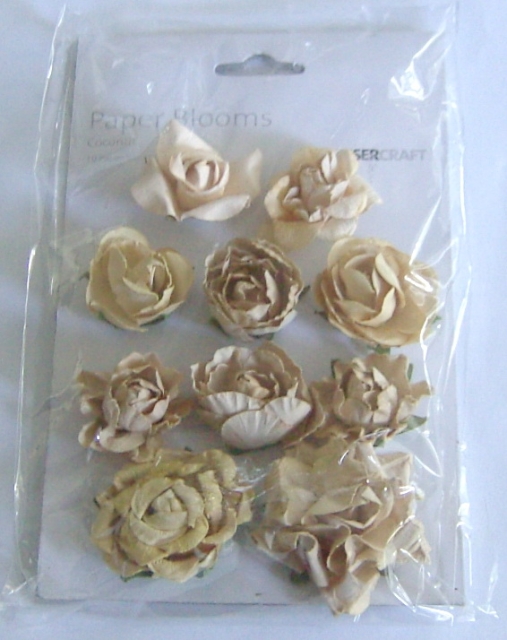 Papierblumen Set Coconut Honey