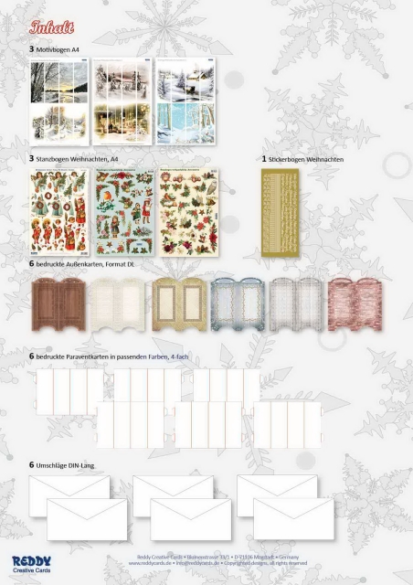 Reddy Cards Paraventkarten Christmas Vintage
