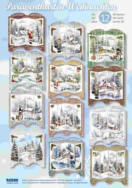 Reddy Cards Bastelset Weihnachtliche Paraventkarten
