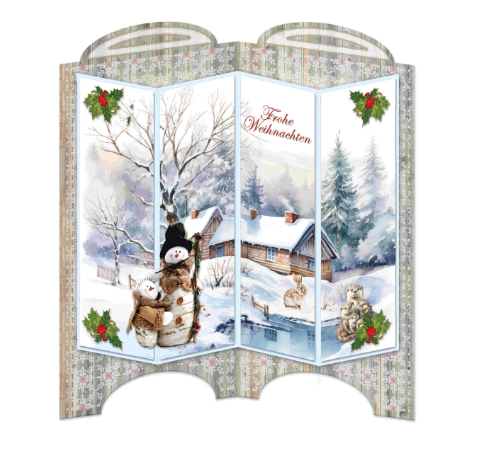 Reddy Cards Bastelset Weihnachtliche Paraventkarten