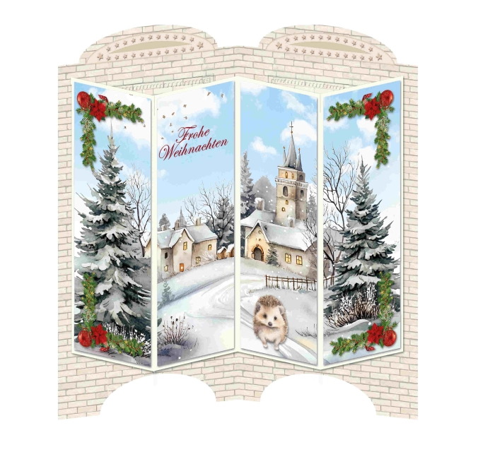 Reddy Cards Bastelset Weihnachtliche Paraventkarten