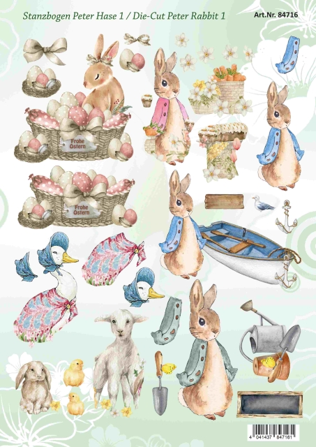 Reddy Cards Stanzbogen Peter Rabbit 1