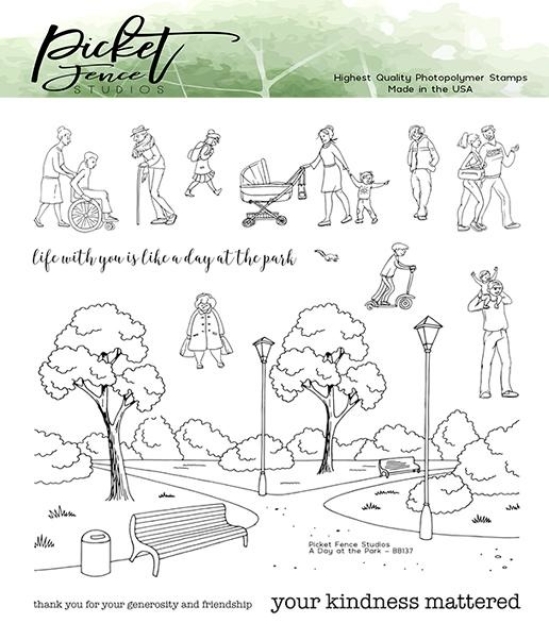 Picket Fence Studios Clear Stamps A Walk in the Park