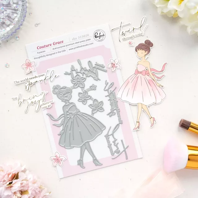 Pinkfresh Studio The Couture Edit Press Plate Couture Grace