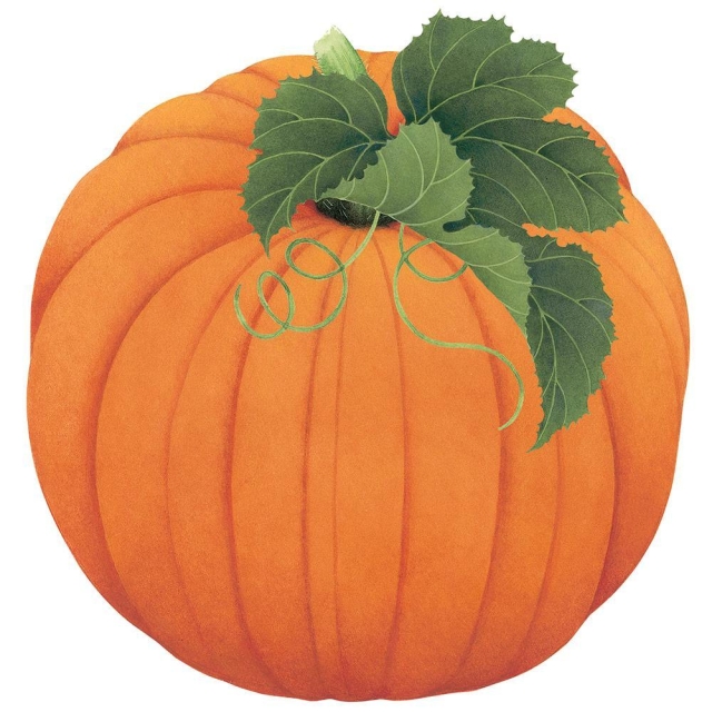 Caspari Tischset Diecut Pumpkin