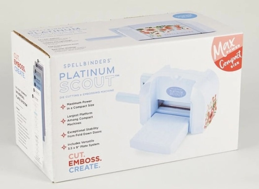 Spellbinders Platinum Scout Die Cutting And Embossing Machine 3,5 Inch Platform Blue Mist