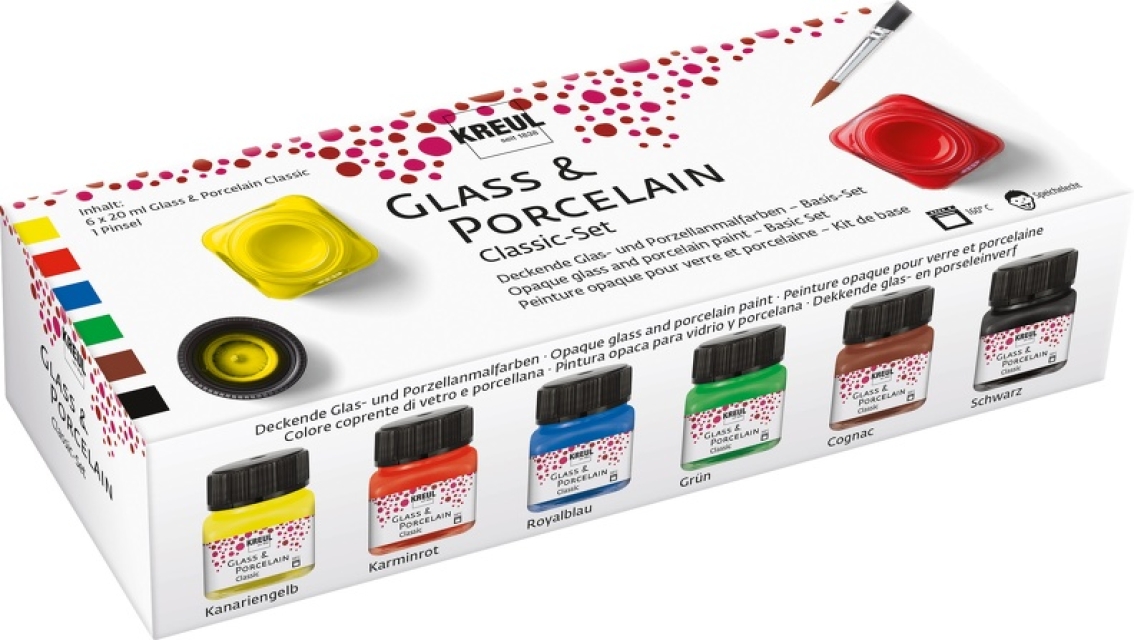 Kreul Glass & Porcelain Classic Set 6 x 20 ml