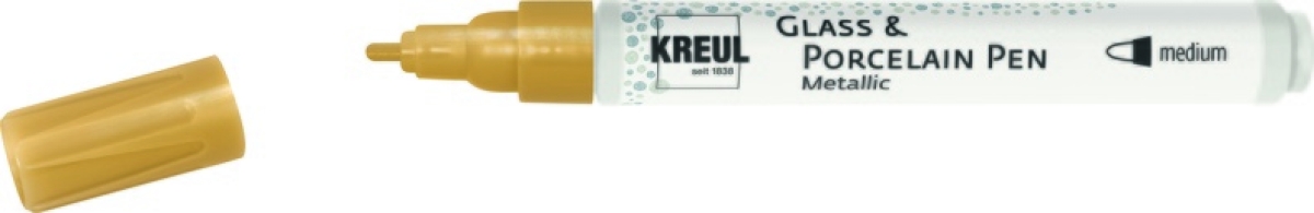 Kreul Glass & Porcelain Pen Metallic medium Gold