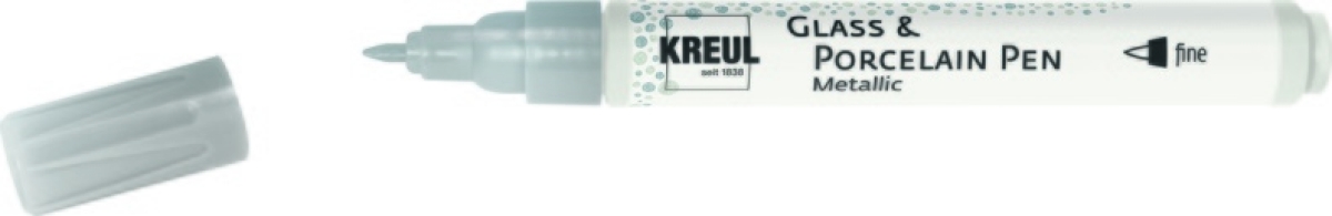 Kreul Glass & Porcelain Pen Metallic fine Silber