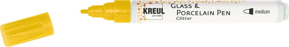 Kreul Glass & Porcelain Pen Glitter medium Sonnengelb