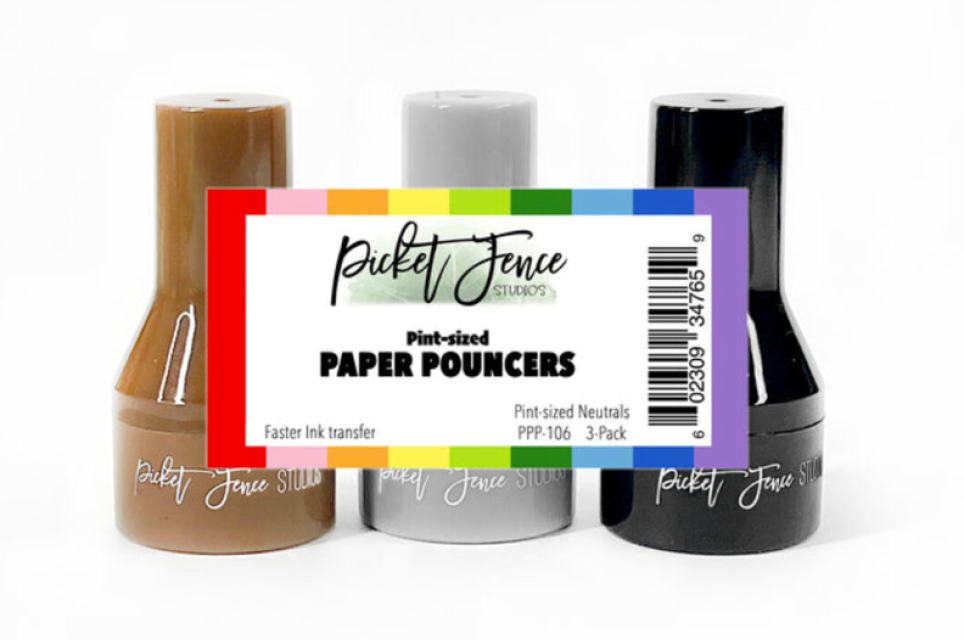 Picket Fence Studios Paper Pouncers Pint-Sized Neutrals 3 Stück