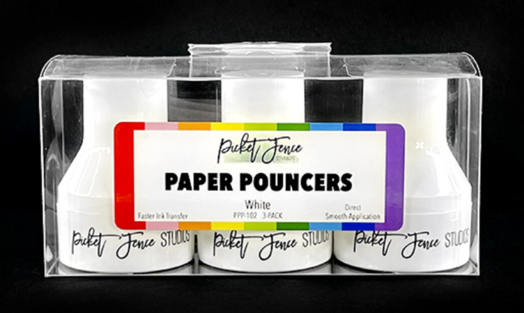Picket Fence Studios Paper Pouncers White 3 Stück
