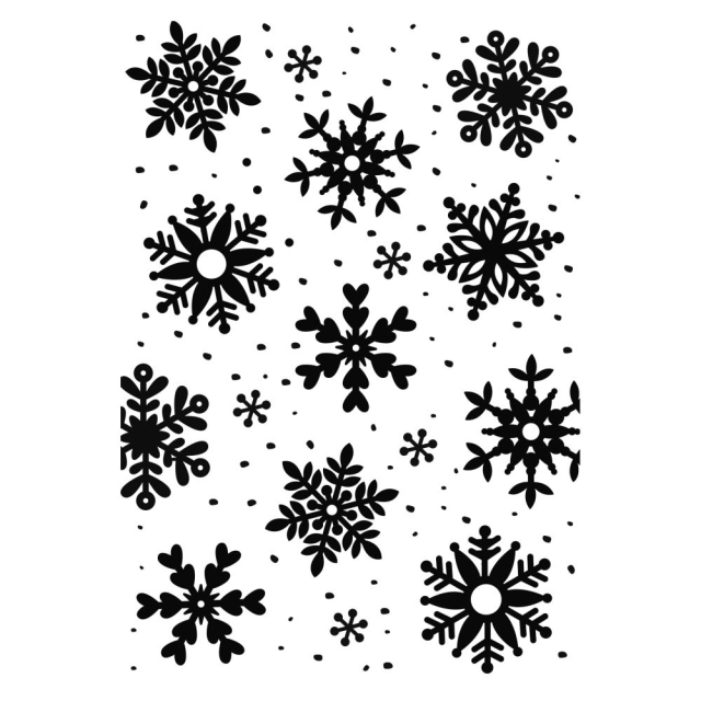 Prägeschablone Schneeflocken 106 x 150 mm