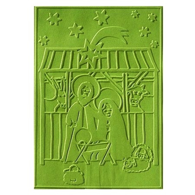 Prägeschablone Weihnachtskrippe 106 x 150 mm