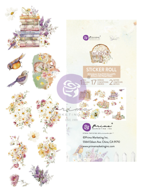 Prima Marketing In Full Bloom Sticker Roll 2 m