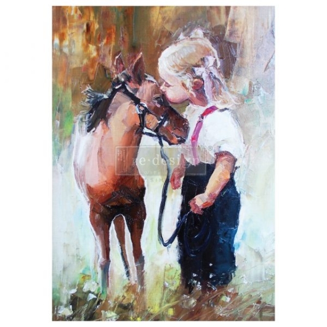 Re-Design with Prima Gentle Friends A1 Decor Rice Paper