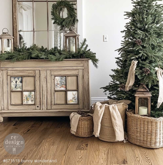 Re-Design with Prima A3 Decoupage Fiber Pack Bunny Wonderland