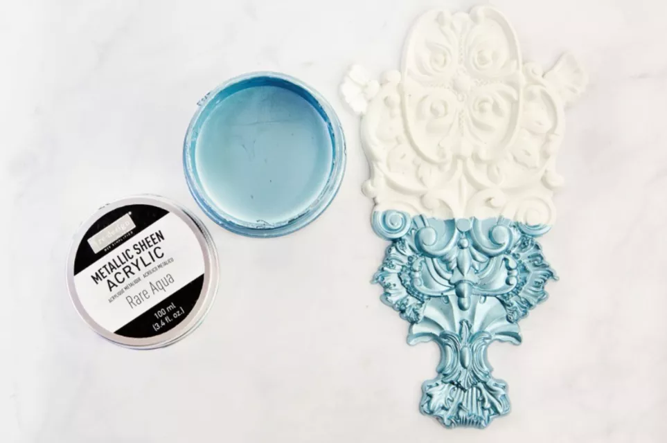 Redesign with Prima Metallic Sheen Paint Rare Aqua