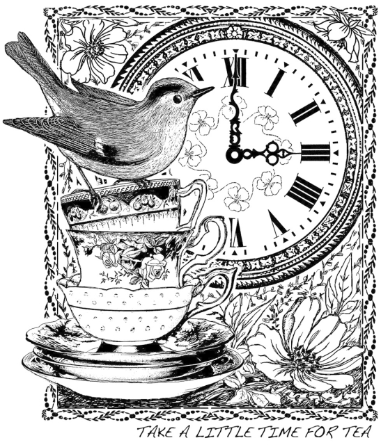 Crafty Individuals Unmounted Rubber Stamps Tea at Three